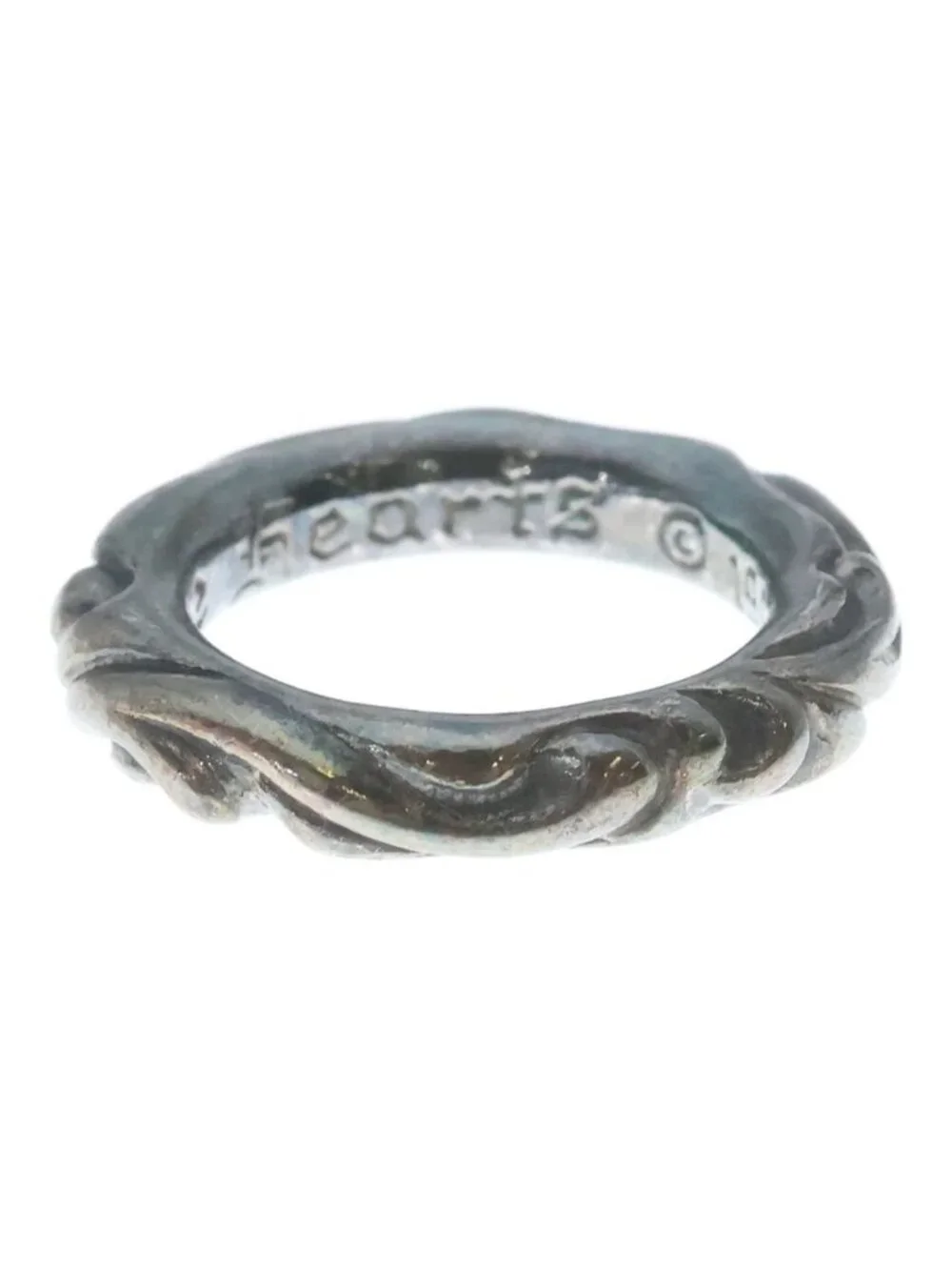 Chrome Hearts Scrl Band Scroll Ring Silver
